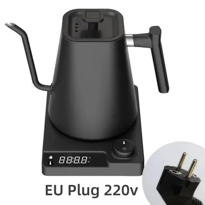 Intelligent Temperature Controlled Hand Brewed Coffee Pot Stainless Steel Fine Mouthed Electric Heating Water Insulation Kettle