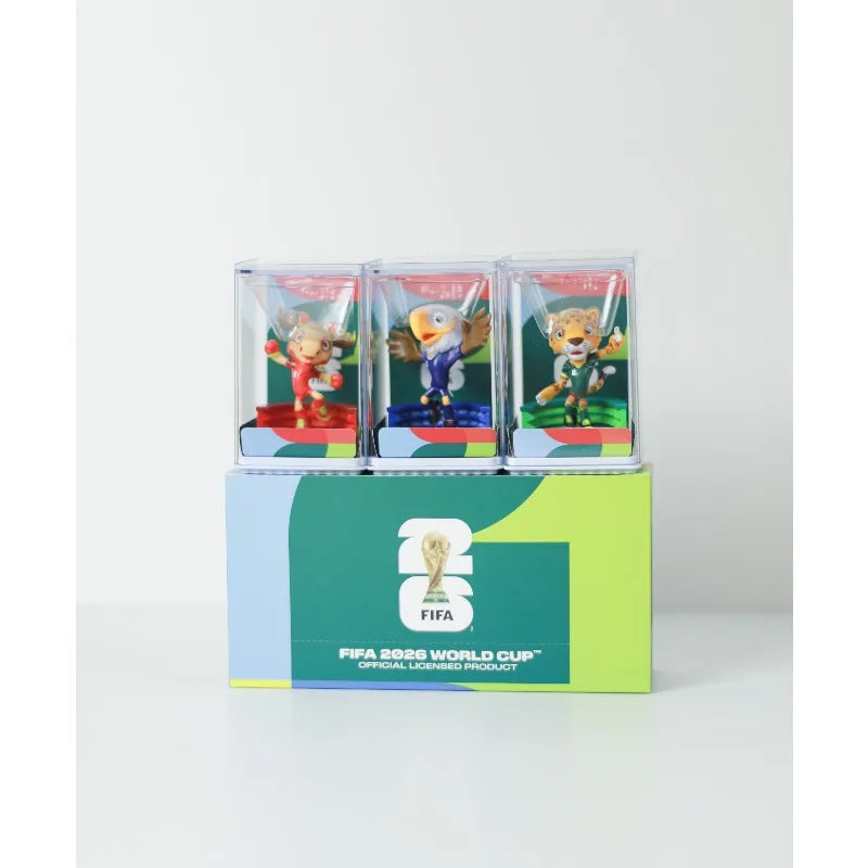FIFA Official Licensed 2026 World Cup Mascot 3-Piece Collectible Set, Fan Memorabilia - Zayu & Maple &  Clutch  / 6cm/2.36inch
