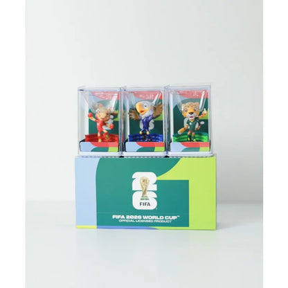 FIFA Official Licensed 2026 World Cup Mascot 3-Piece Collectible Set, Fan Memorabilia - Zayu & Maple &  Clutch  / 6cm/2.36inch