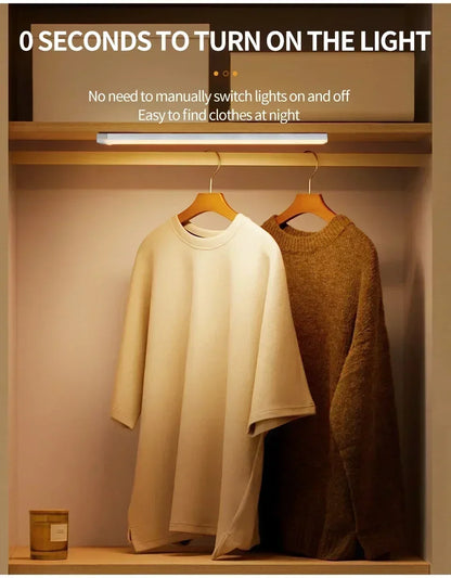 Wireless LED Motion Sensor Cabinet Light USB Rechargeable Led Night Light Cabinet Wardrobe Magnetic LampUnder Backlight For Room