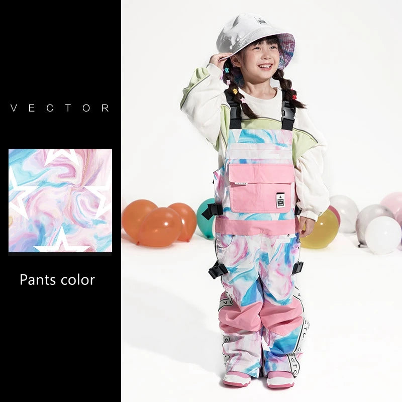Waterproof Ski Jackets for Children Skiing Snowboarding Jacket Ski Pants Boys Winter Outdoor Ski Jacket Snow Pants -20-30 deg