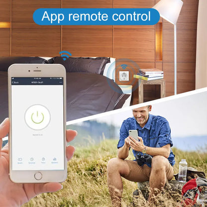 TUYA Smart Plug WiFi Socket EU 16A/20A With Power Monitor Timing Function Voice Control Works With Alexa Google Home