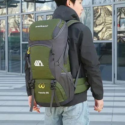 50L Travel Backpack Camping Bag For Men Large Hiking Bag Tourist Rucksack Waterproof Outdoor Sports Climbing Mountaineering Bag