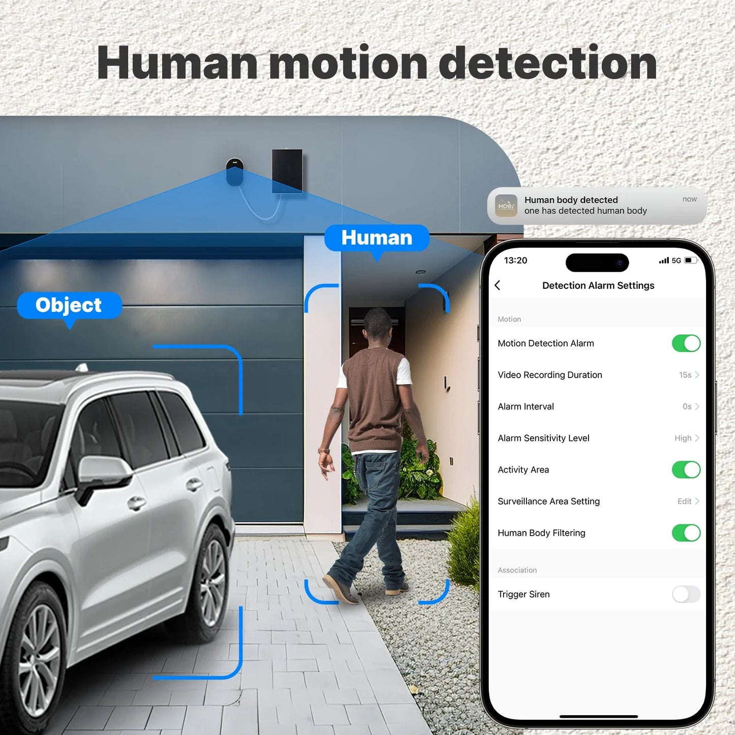 MOES Tuya WiFi 4MP HD Smart Security Camera Solar Charging IP65 Waterproof Full Color Night Vision Work With Alexa Google Home