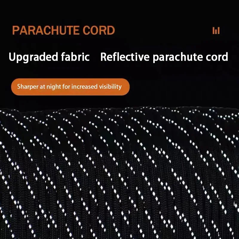 Reflective Paracord Rope, Military, 7 Strand, 4mm, 550 Tactical Parachute Cord, Camping Tent, Lanyard, DIY Bracelet Weaving Rope