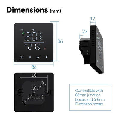 Beok Tuya Wifi Heating Thermostat Smart Home Thermoregulator for Warm Floor Gas Boiler Water Heating Work with Google Alexa