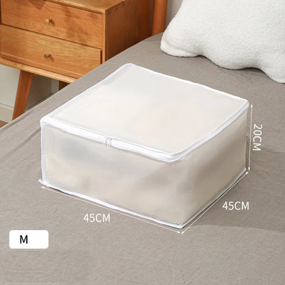 Underbed Storage Bag Foldable Quilt Bag Wardrobe Clothes Storage Box Dustproof Organizer Large Capacity Quilt Storage Bag