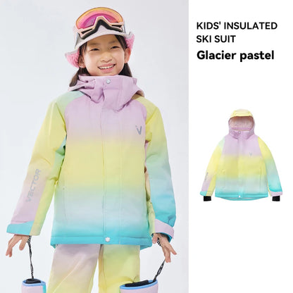 VECTOR Ski Professional Children's Ski Jacket Warm Waterproof Boys Girls Outdoor Skiing Snowboarding Winter Ski Kids