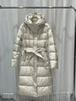 Fashionable Autumn Winter New 2025 Winter Women Thick White Duck Down Jacket Female Long Hooded Puffer Coat Ladies Outerwear