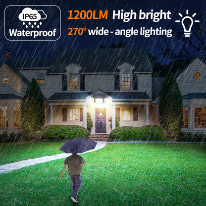 1200LM High Power LED Solar Light Motion Sensor Super Bright Solar Lamps Waterproof External Decoration Outdoor Garden Lantern