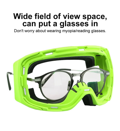PHMAX Magnetic Ski Goggles UV400 Skiing Eyewear Anti-fog Lens Women Men Winter Outdoor Sports Mountain Snowboard Big Snow Goggle