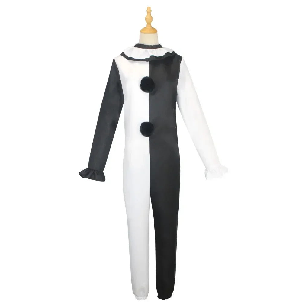 Men Women Art The Clown Cosplay Movie Terrifier 2 Art The Clown Cosplay Costume Jumpsuit Mask Halloween Adult Kids Costumes Mask