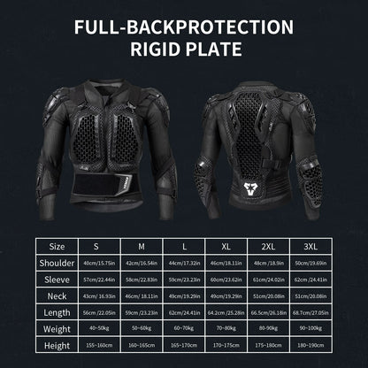 Off-Road Motocross Suit, Motorcycle Armor Jacket & Pants Set with Chest Back Guard, Breathable Protective Gear for Summer Riding