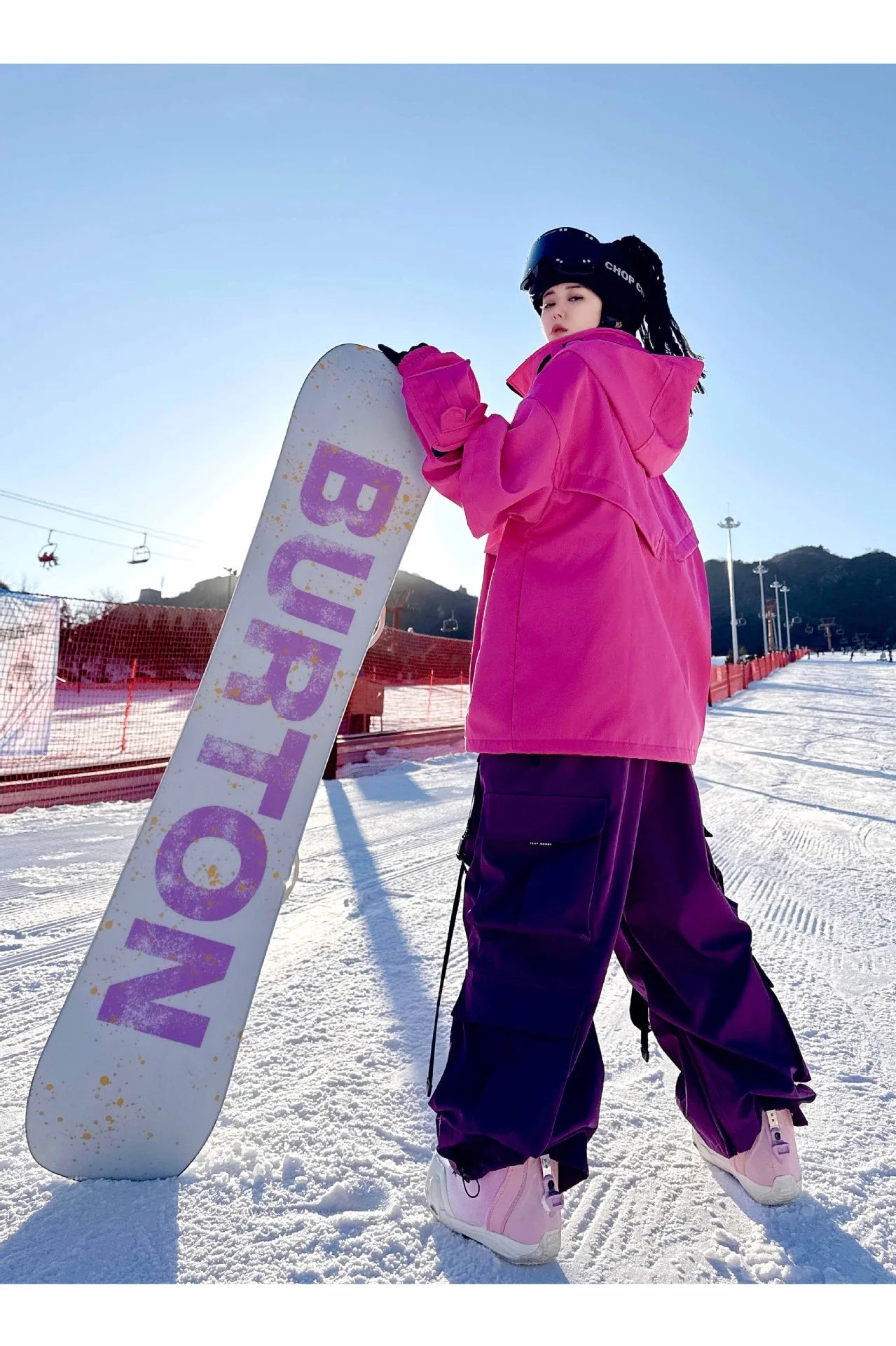 Men and Women's Oversized Ski Pants Waterproof Breathable Thermal Fleece Lining Snowboard Winter Overalls  Pants