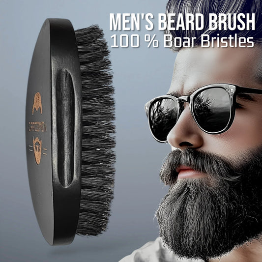 Gracemen Beard Kit - 6 in 1 Grooming Set for Men - Beard Template & Brush & Comb & Case & Straight Razor & Scissors & Travel Bag