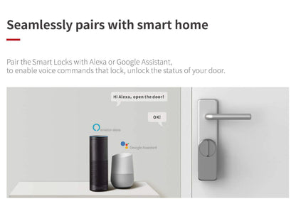 RAYKUBE A1 Pro Tuya BEL Smart Door Lock Set with Fobs/ Keypad/ Smart Key Tuya Remote Unlock Work with Alexa Google Assistant