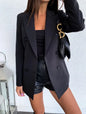 Women's spring style European and American long sleeved double row button suit women's jacket cardigan