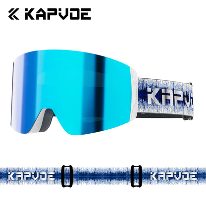KAPVOE Ski goggles Anti-fog Skiing goggles Photochromic Outdoor Sports Magnetic Glasses Winter Snowboard Snowmobile Equipment