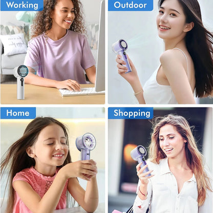 3600mAh Handheld Turbo Fan Portable Air Cooling Fan 199 Wind Speeds Adjustable Outdoor Personal Student Handheld Ice Fan
