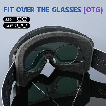 Vozapow Ski Goggles Magnetic Double Layer Anti Fog Professional Skiing Mask Men Women Super View Snowboard UV400 Snow Sunglasses