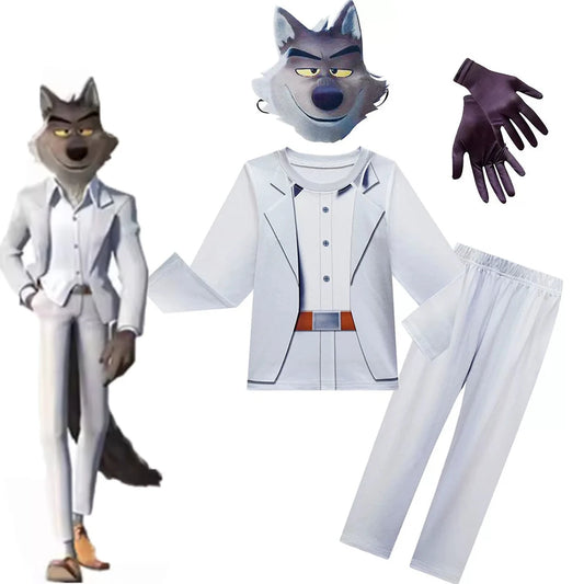 The Bad Guys Movie Cosplay Costume Bad Guys Mr.Wolf Piranha Snake Shark Cosplay Costume Halloween Party Uniform Birthday Gift