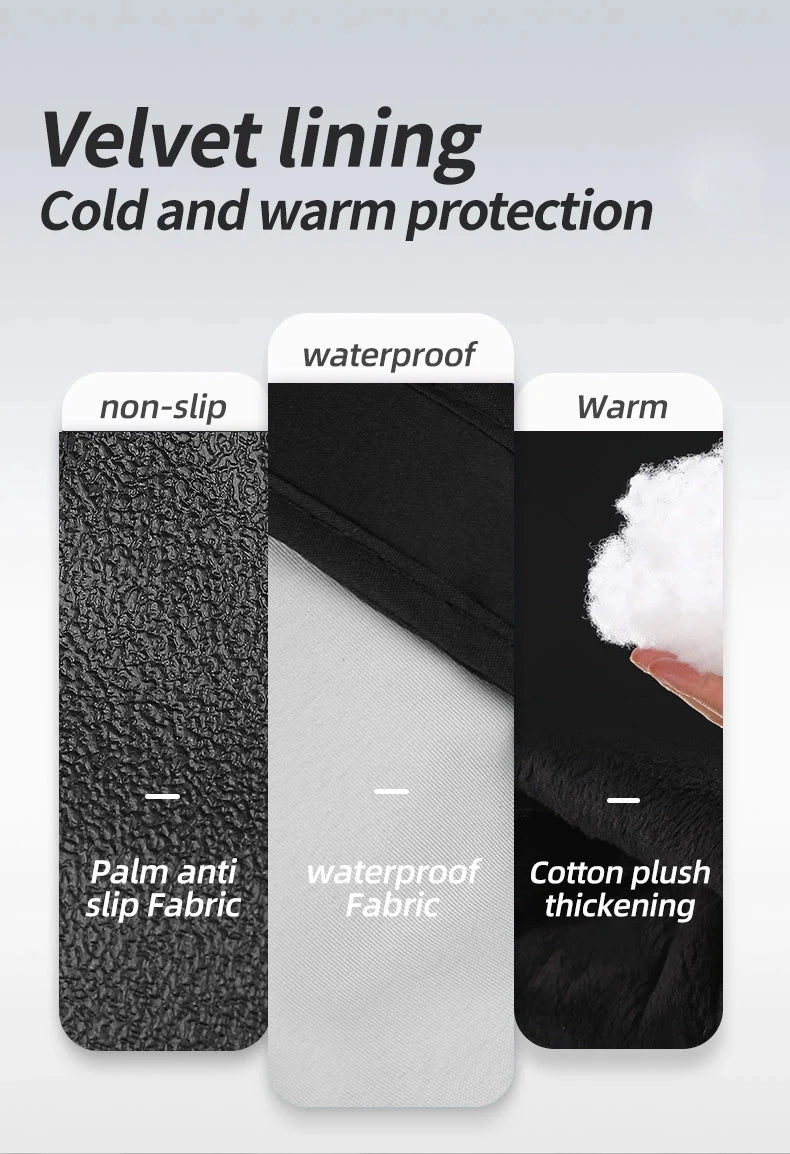 PHMAX Winter Ski Gloves Men Women Gloves Touch Cold Snowboard Motorcycle Cycle Gloves Outdoor Sports Warm Thermal Fleece Running