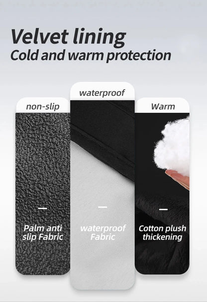 PHMAX Winter Ski Gloves Men Women Gloves Touch Cold Snowboard Motorcycle Cycle Gloves Outdoor Sports Warm Thermal Fleece Running