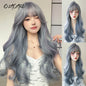 Synthetic Short Lolita Cosplay Christmas Halloween Bob Brown Blonde LM Wig With Long Curly Ponytail Natural Fake Hair for Women