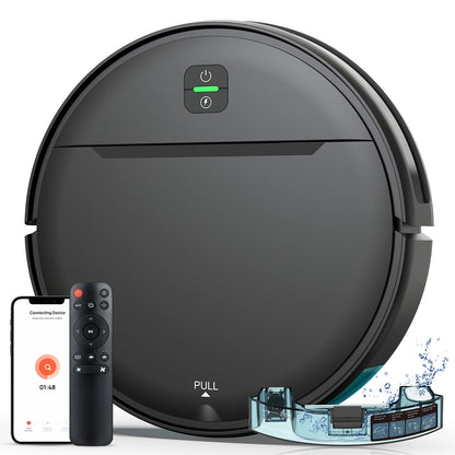 Noreter   Robotic Vacuum 35KPa Auto-Charge/Vacuum-Mop 2-in-1 Programmable Cleaner Hardwood/Tile/Carpet Smart Cleaning System