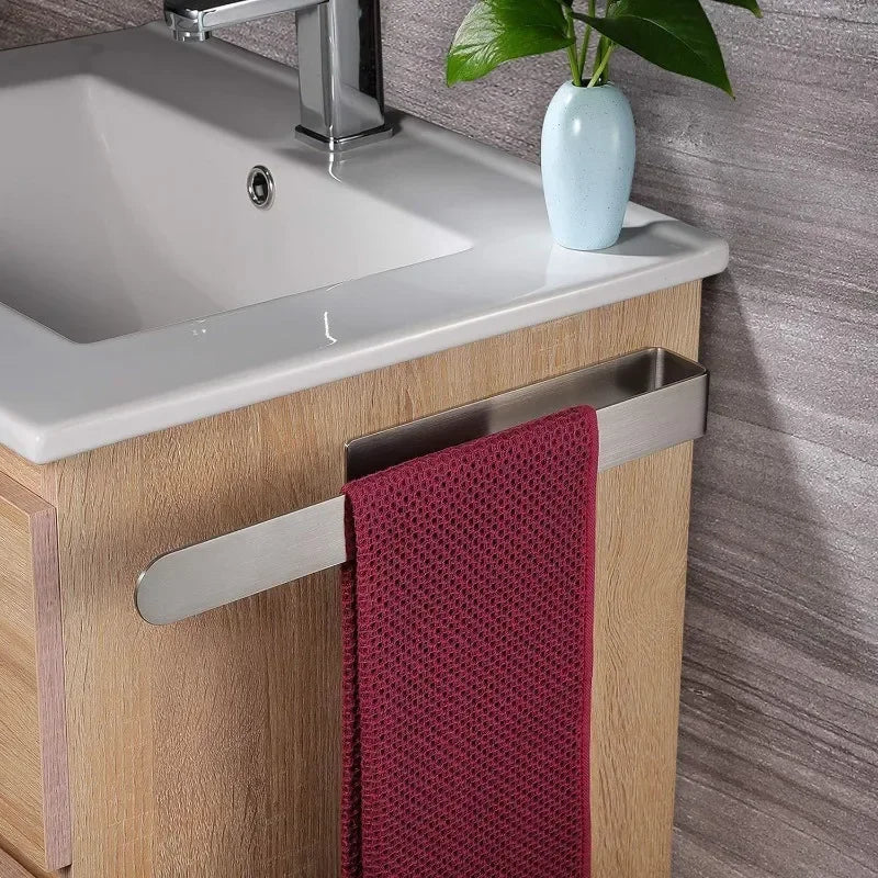 Towel Rack Non-punched Towel Rack Bathroom Rack Self-adhesive Bathroom Kitchen Towel Hand Towel Rack Household Items
