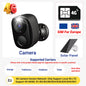 5MP 4G Solar Security Camera 2.4G WiFi Wireless Outdoor Color Night Vision Battery Powered Support PIR Waterproof Two-Way Audio