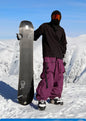 Men and Women's Oversized Ski Pants Waterproof Breathable Thermal Fleece Lining Snowboard Winter Overalls  Pants