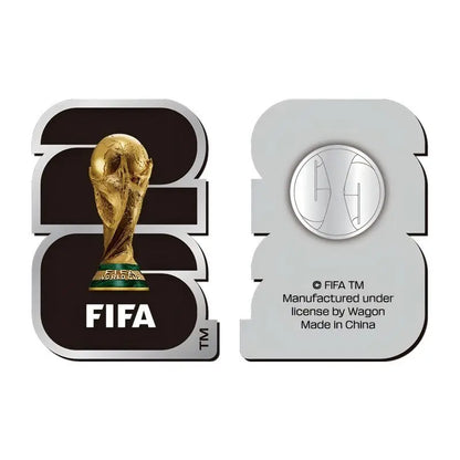 Official Licensed FIFA 2026 World Cup Black Silver Official Emblem Badge USA Canada Mexico Football Fans Souvenir Pin
