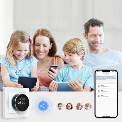AVATTO Tuya WiFi Smart Knob Thermostat Temperature Controller For Water Gas Boiler Electric Heating Works With Alexa Google Home