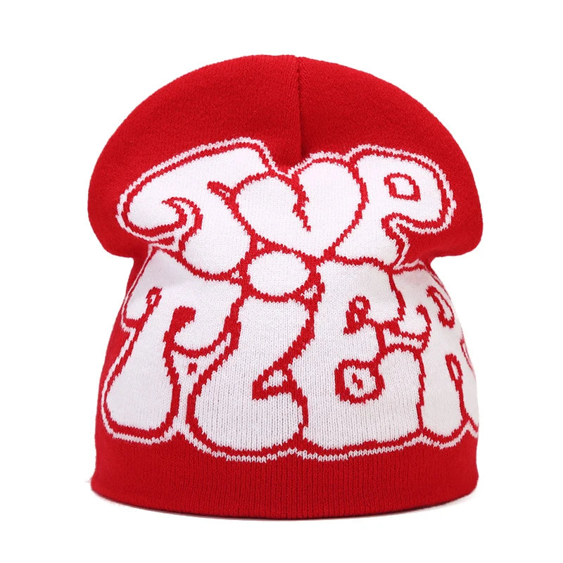 Bocca Beanie Y2K Knitting Hat For Men Women Warm Winter Autumn Letter Cartoon Streetwear Knitting Cap Hip Hop Gorras New Fashion