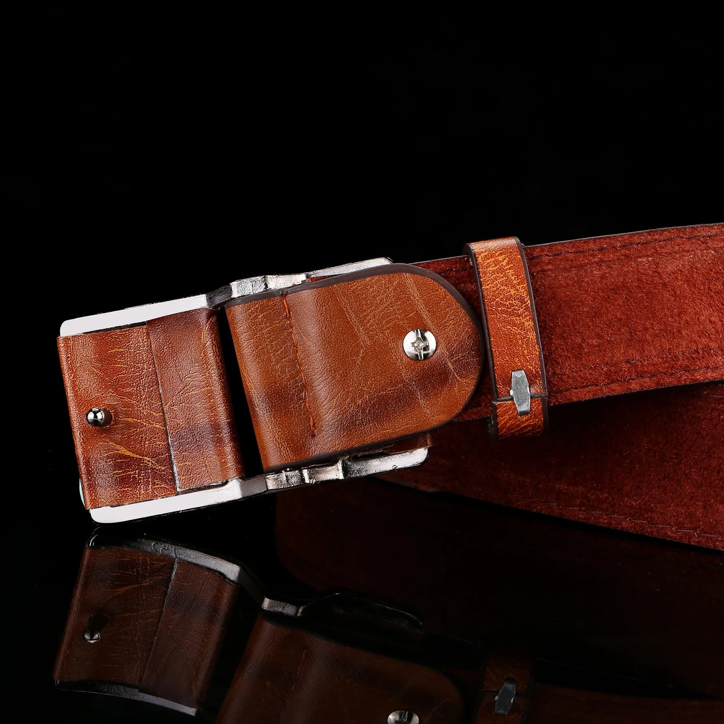New men's belt korean fashion smooth buckle business casual belt fashion young men's trouser designer luxury brand belts