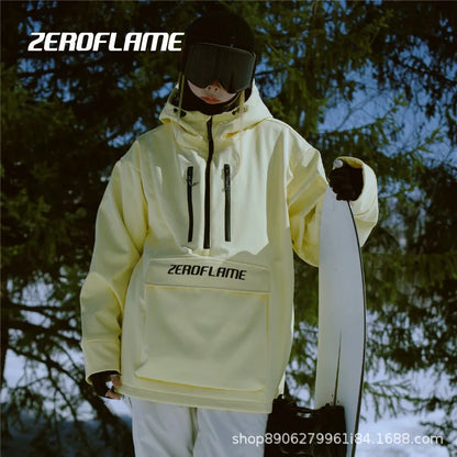 3L Ski Wear Women Man Hooded Sweater Reflective Trend Ski Coat Thickened Warmth and Waterproof Ski Equipment Ski Jacket Women