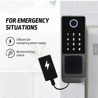 Outdoor Waterproof Tuya Smart Lock with Remote Control IC Card Digital Key-pad Electronic Biometria Security Lock For Gate Door