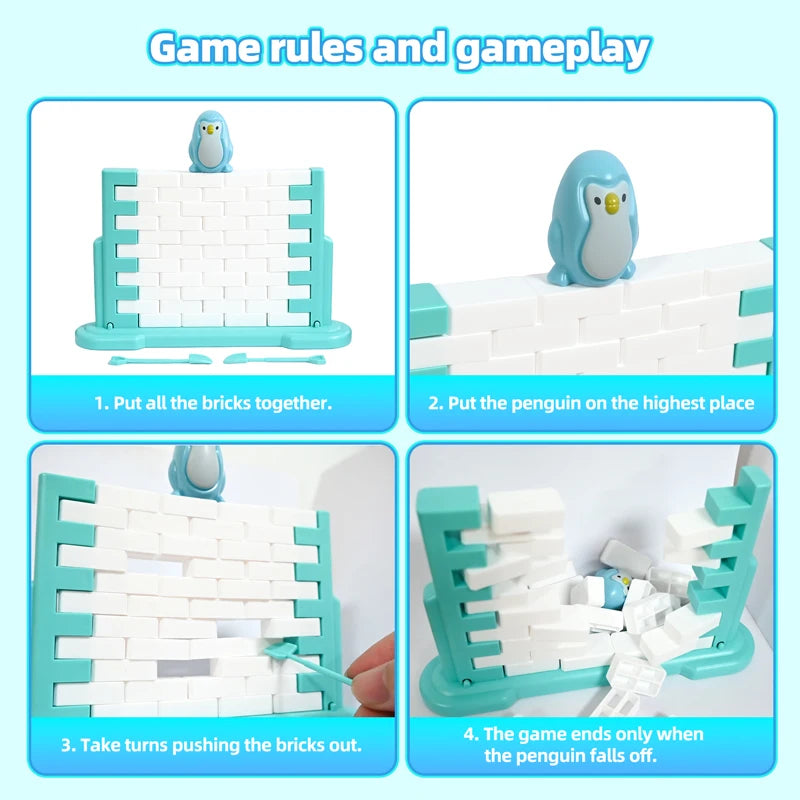 Save Penguin Game Parent-Child Interaction Toy Break Ice Block Save Penguin Puzzle Toy Indoor Board Game Birthday Gifts for Kids