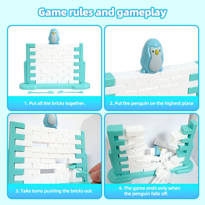 Save Penguin Game Parent-Child Interaction Toy Break Ice Block Save Penguin Puzzle Toy Indoor Board Game Birthday Gifts for Kids