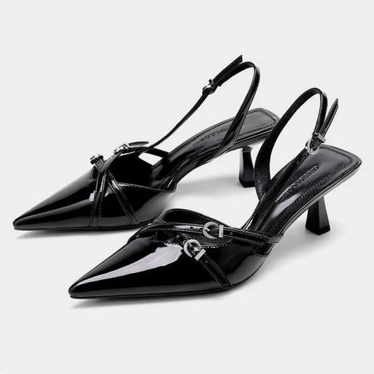 Summer New Pointed Simple Shallow Mouth Comfortable Women's Gladiator sandals Outwear Back Strap Women High Heeled Sandals