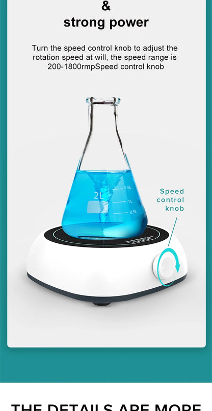 JOANLAB Mini Magnetic Stirrer Laboratory Liquid Mixer Magnetic Mixer With Stir Bar