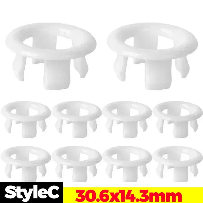 24/1Pcs Faucet Wash Basin Overflow Ring Sink Overflow Cover Home Kitchen Bathroom Basin Trim Bath Sink Round Hollow Ring Plug