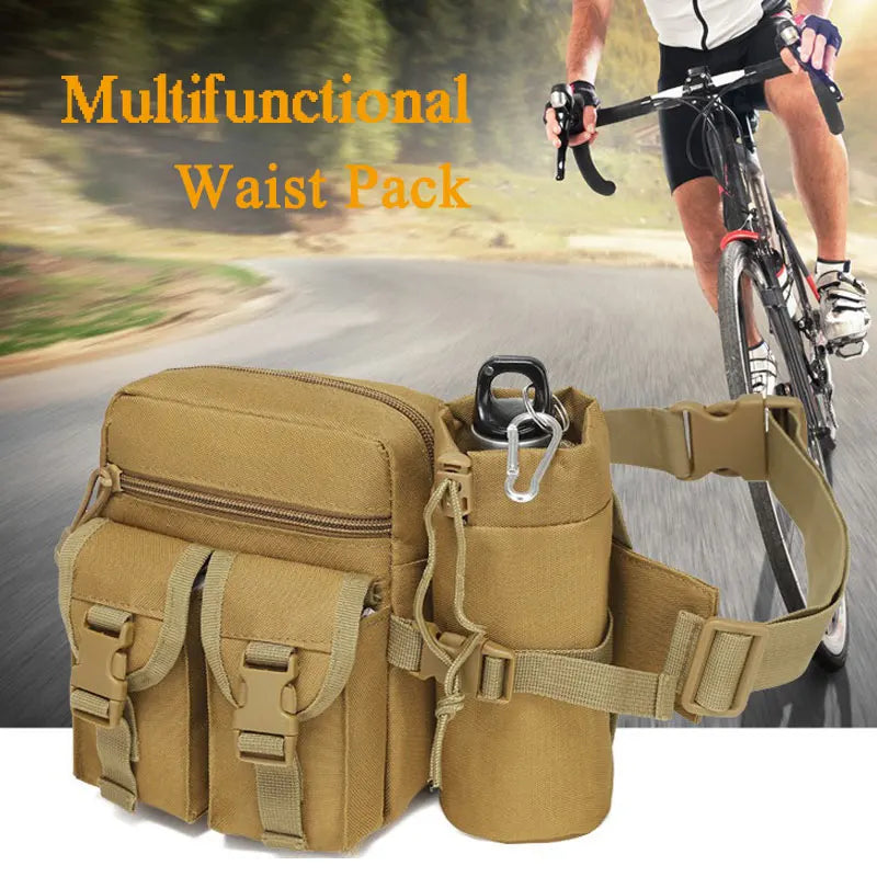 Outdoor Tactical Waist Pack Nylon Hiking Phone Water Bottle Pouch Sport Tool equipment package Hunting Climbing Camping Belt Bag
