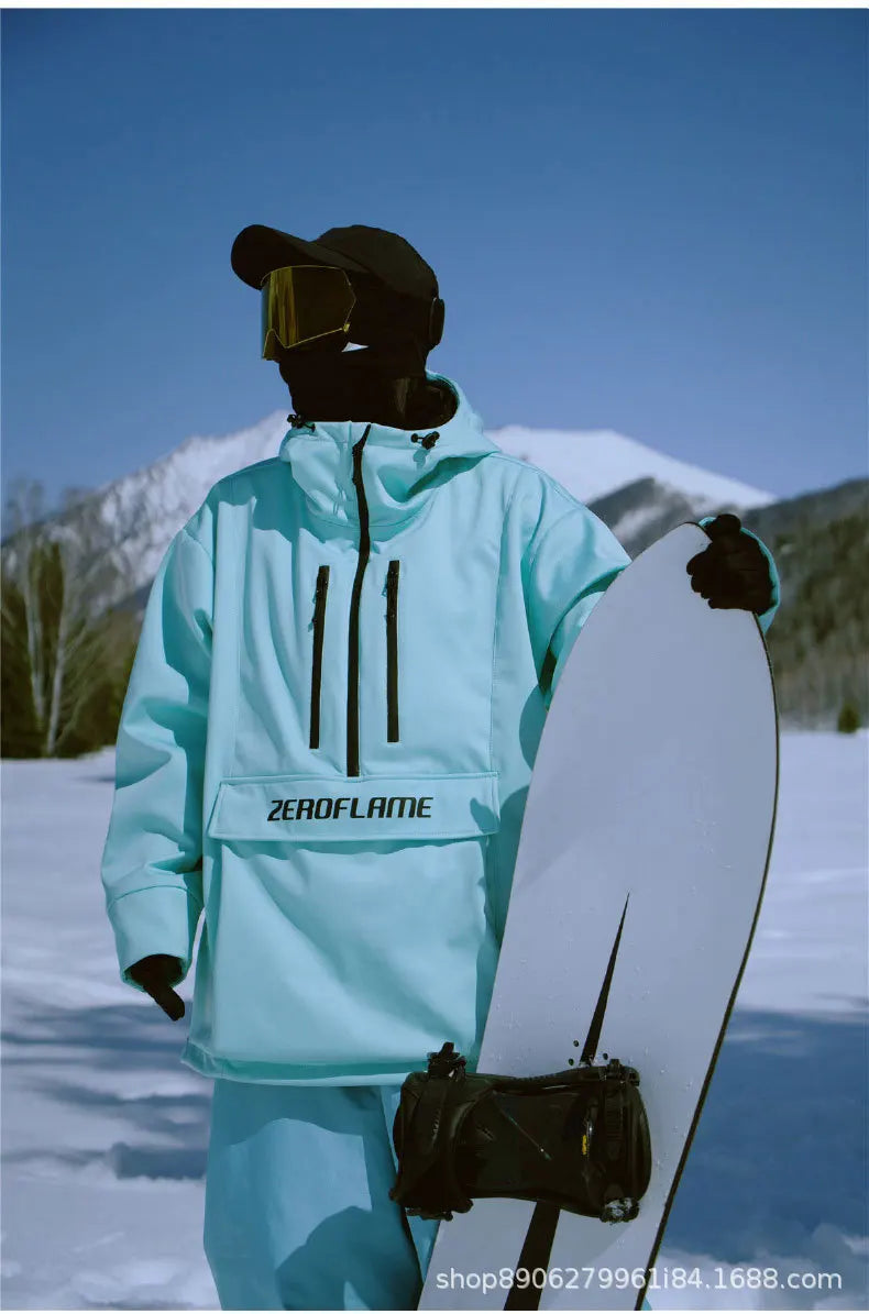 3L Ski Wear Women Man Hooded Sweater Reflective Trend Ski Coat Thickened Warmth and Waterproof Ski Equipment Ski Jacket Women