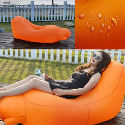 Portable inflatable lounge chair, lazy lounge chair, comfortable outdoor inflatable sofa, breathable inflatable bed, waterproof