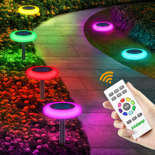 Outdoor Solar Light Colorful Garden Landscape Lawn Light Waterproof Intelligent Light Control Solar Lamp Home Yard Pathway Decor