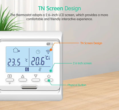 WiFi Smart Tuya Thermostat for Electric Floor Heating Water/Gas Boiler Temperature Remote Controller with Google Home & Alexa
