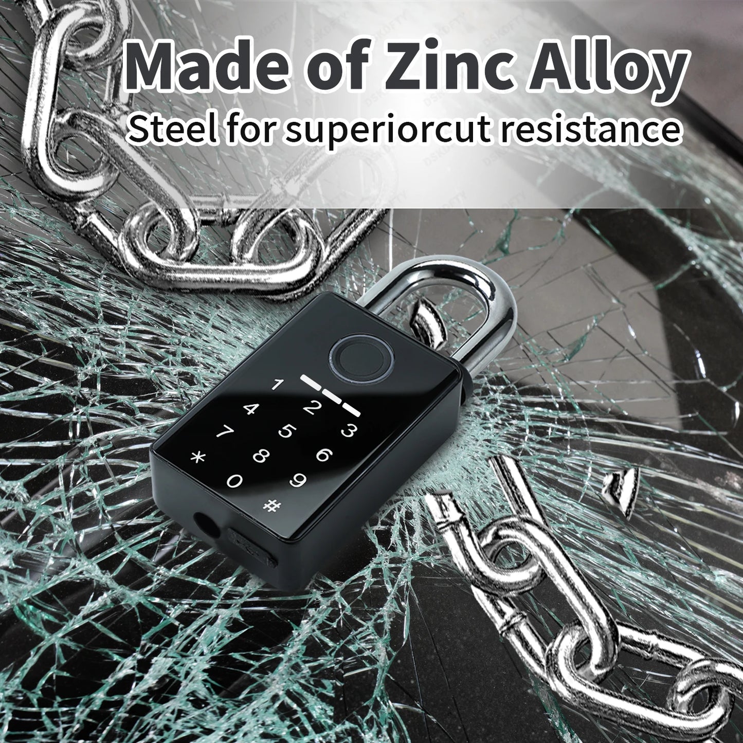 Tuya Password Bluetooth Padlock Touch Screen RFID IC Card Key Home Security Waterproof Cabinet Electronic Bag Luggage Padlock