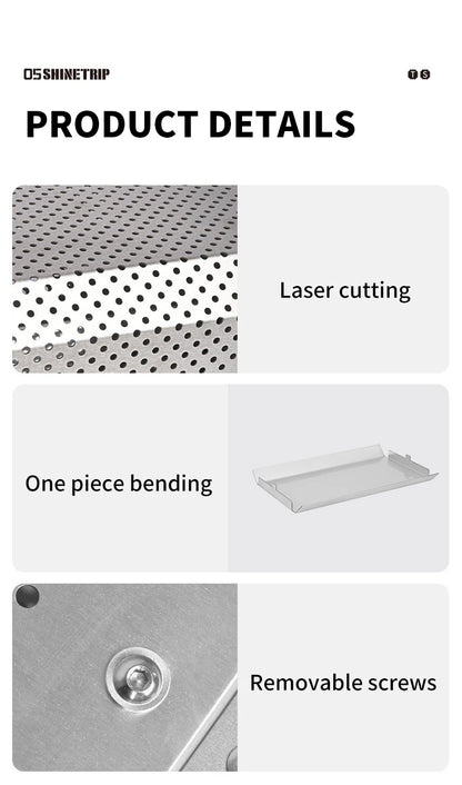 ShineTrip Camping Portable Stainless Steel Folding Table BBQ Heat Resistant Table Outdoor Honeycomb Tabletop Incinerator